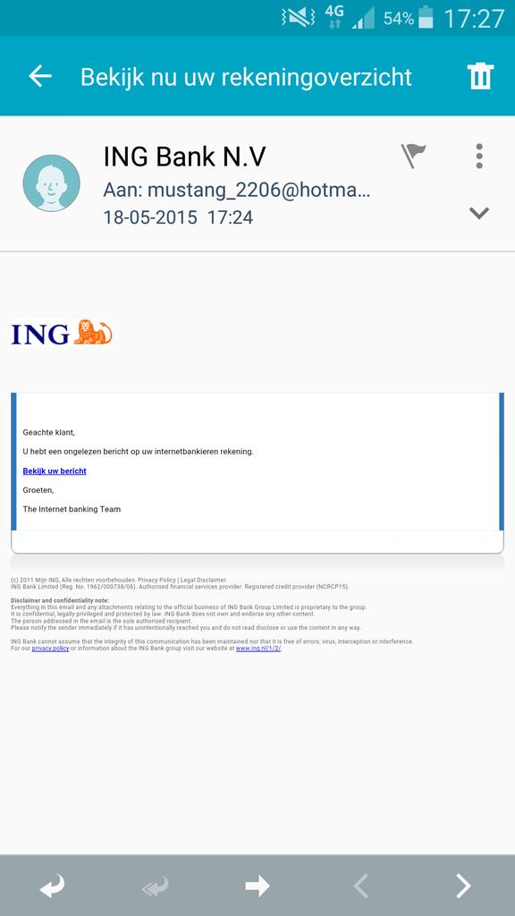 WtrrrV's tweet photo. @ingnl .. komt dit van jullie af of is dit spam? http://t.co/mbaP4RpkiZ