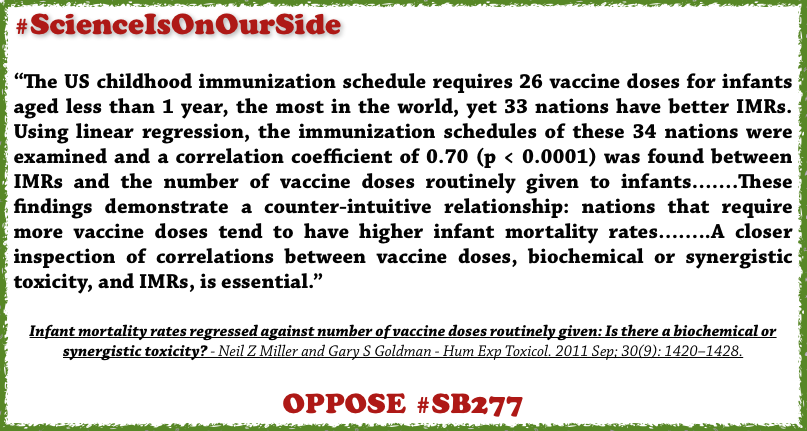Iridispcablin's tweet photo. #ScienceIsOnOurSide OPPOSE #SB277 http://t.co/S0vq3Pf4YU