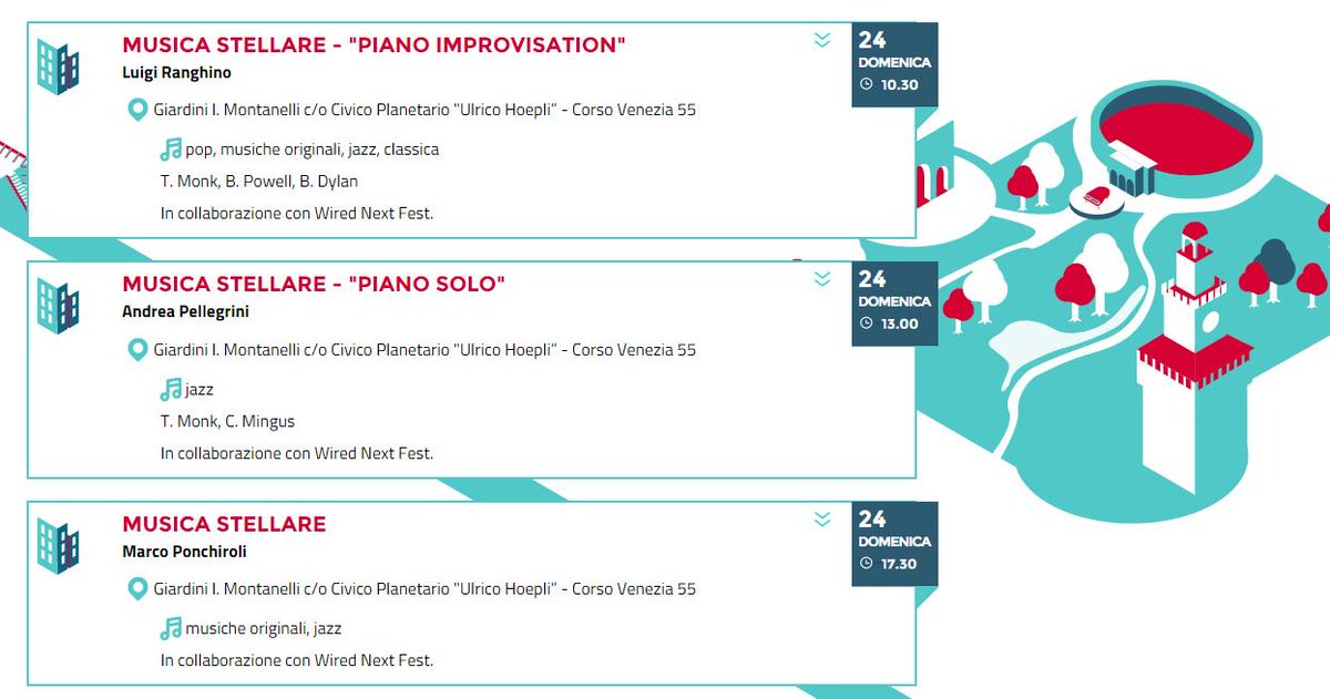 PianoCityMilano's tweet photo. Domenica ci saranno 3 concerti in collaborazione con #wnf1, il festival di @wireditalia. Vi aspettiamo al Planetario http://t.co/Zw4JzxZlY8