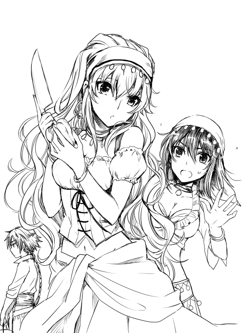 亡国のアキト第三章の落書き(・o・)気が向いたら色塗ります。ジュリアスもそのうち描きたいですな… 