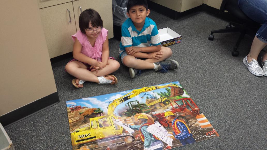 Putting a puzzle together takes teamwork! #isdstrong