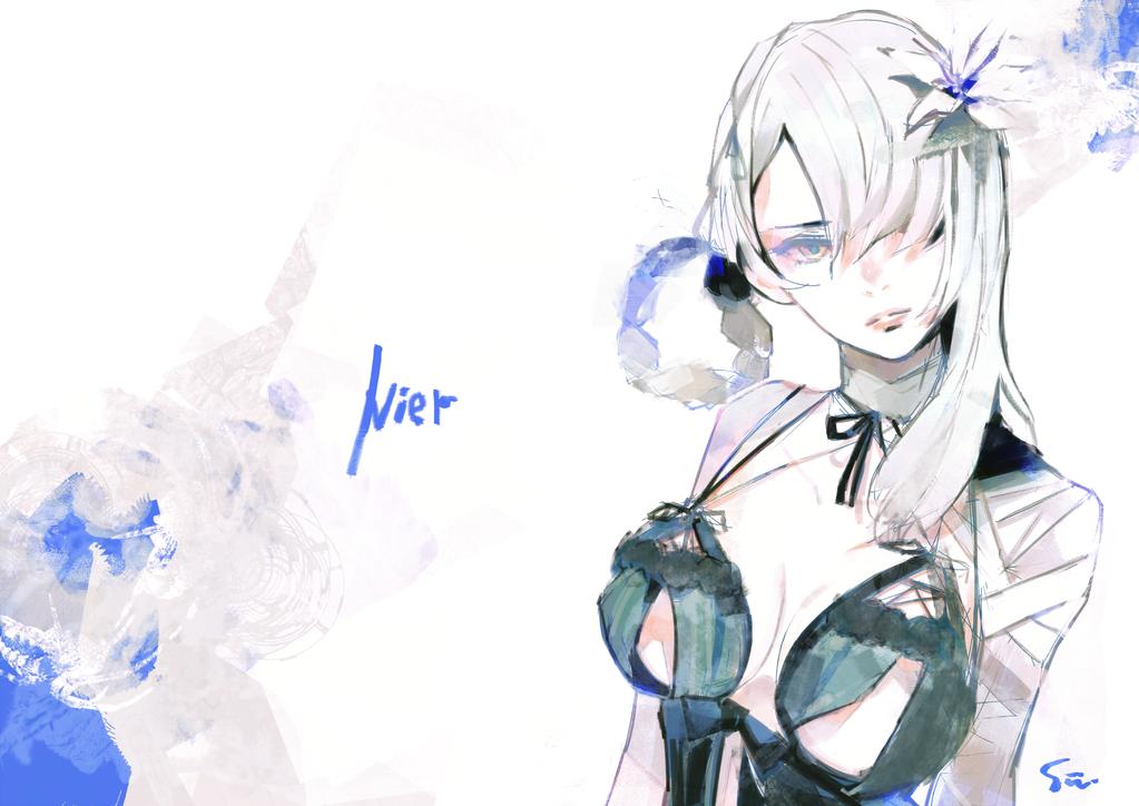 RPGSite's tweet photo. Sui Ishida (Tokyo Ghoul) drew Kaine from Nier. http://t.co/feFtpnmc1Q