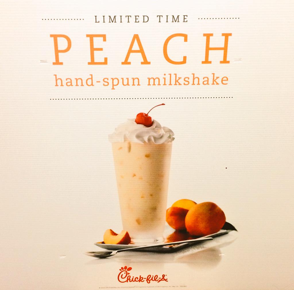 ChickfilaCoweta's tweet photo. The moment everyone has been waiting for, PEACH MILKSHAKE IS HERE! 😋🍑 #PeachMilkshake #GetItWhileItsHere http://t.co/CiY3o1n1Qy