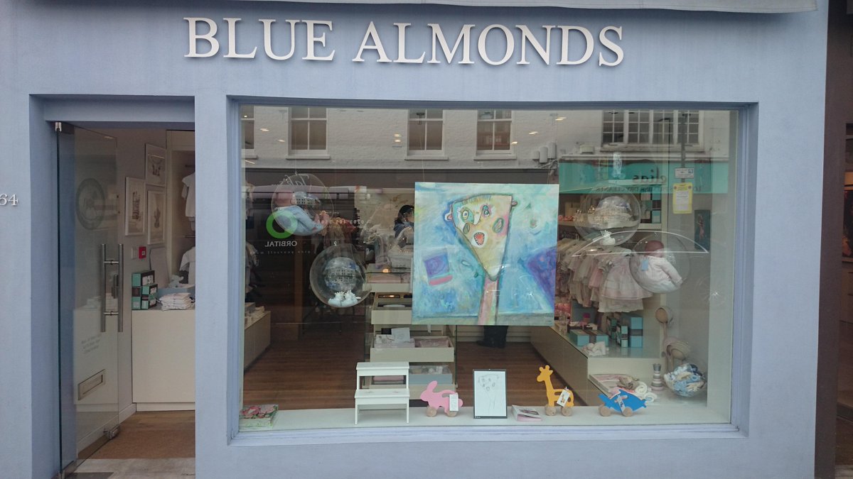 BlueAlmonds's tweet photo. How fabulous does this #javieratela painting look in our window? Head to #bluealmonds now for further information! http://t.co/r7zsiInRUv