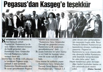 18.05.2015 Sözcü Gazetesi: Pegasus'dan Kasgeg'e teşekkür. @ZKucuksabanoglu @cagingokhan <a href="/TnktYildiz/">Tankut Yıldız</a>