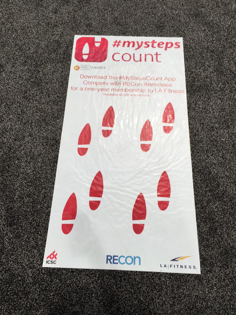 mobilefringe's tweet photo. Making our steps count with the #mystepscount app by @MallMaverick @ICSC @ICSC_RECon #RECon15 http://t.co/SqDznzcCtw