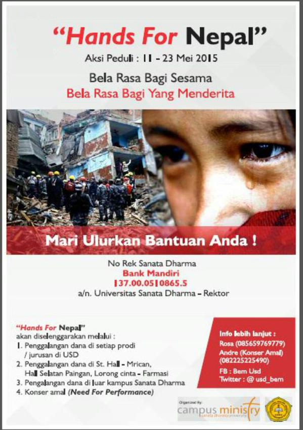 #PrayForNepal <a href="/himapensi_usd/">HIMAPENSI</a> <a href="/HMPSBK/">HMPS BK USD</a> <a href="/PBSI2013USD/">PBSI2013_USD</a> <a href="/BEMFEUSD/">BEM FE USD</a> <a href="/BEMFpsiUSD/">BEMF psikologi USD</a> @bemfarmasiusd <a href="/DPM_USD/">DPMU Sanata Dharma</a> <a href="/DPMF_FarmasiUSD/">DPMF Farmasi USD</a>
