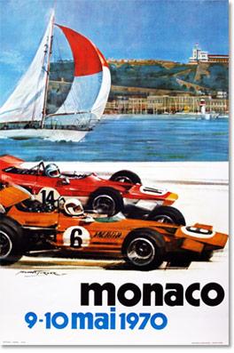 LineadeSalidaF1's tweet photo. #MÓNACO 1970 - Con este cartel se anunciaba el Gran Premio de #F1 del Principado de Mónaco. http://t.co/yT06N5LqBe