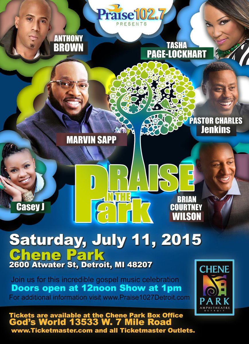 PraiseDetroit's tweet image. Get your Praise in the Park tickets to see @CharlesJenkins7 July 11th @ChenePark in Detroit tiny.cc/PITP