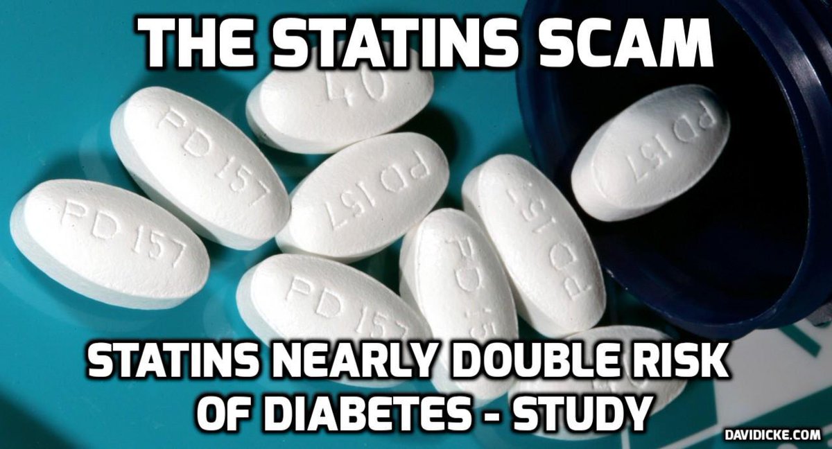 davidicke's tweet image. Statins nearly double your risk of diabetes - new study: bit.ly/1ES0GbE
