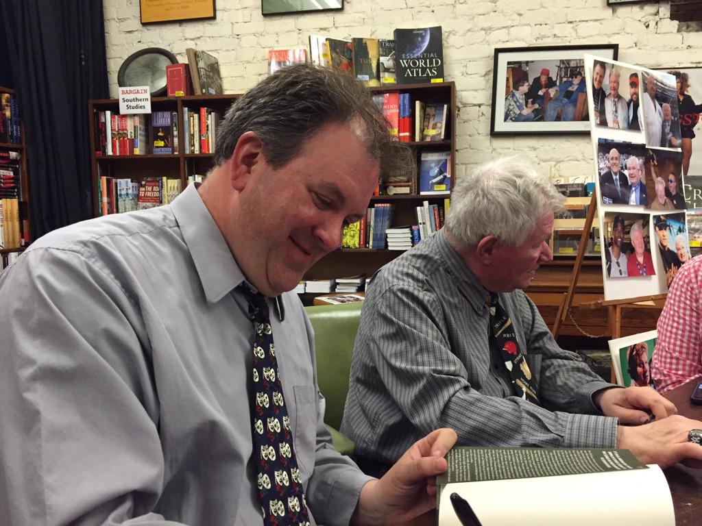 SeeingHomeBook's tweet photo. A nice crowd, incl. #Yankee Jake Gibbs, came out for the #SeeingHome event @SquareBooks in Oxford, MS @GalleryBooks http://t.co/8WFBol0Zj0