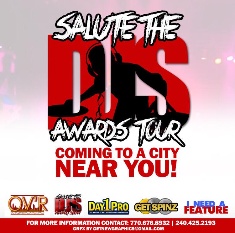 GetNewGraphics's tweet image. Design for "Salute the DJs Award Tour"