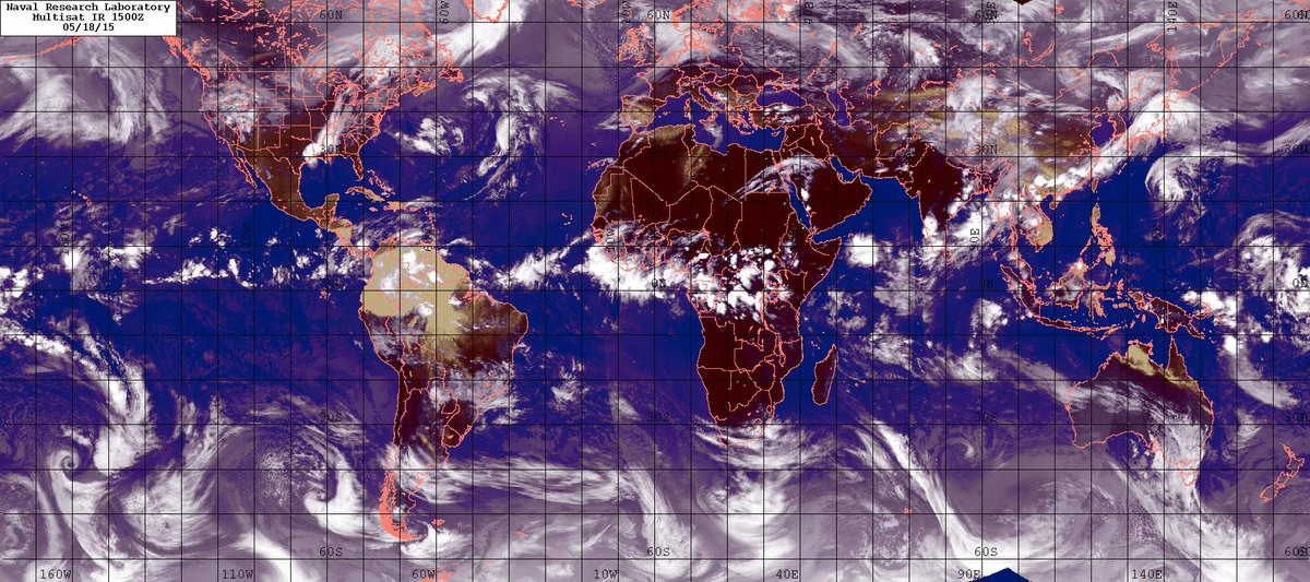 ecampetella's tweet photo. Así está la #atmosfera de la #Tierra AHORA! / #WorldWeather NOW! #Multisat IR Muy dinámico el #otoño del #HS http://t.co/icIbE4kbRr