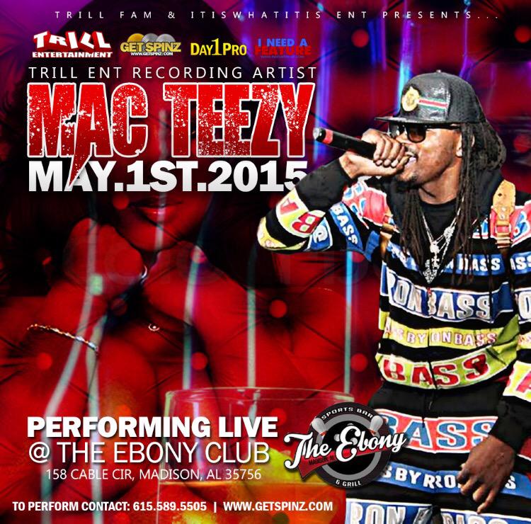 GetNewGraphics's tweet image. Performance Flyer Design for Trill Ent's Mac Teezy....
