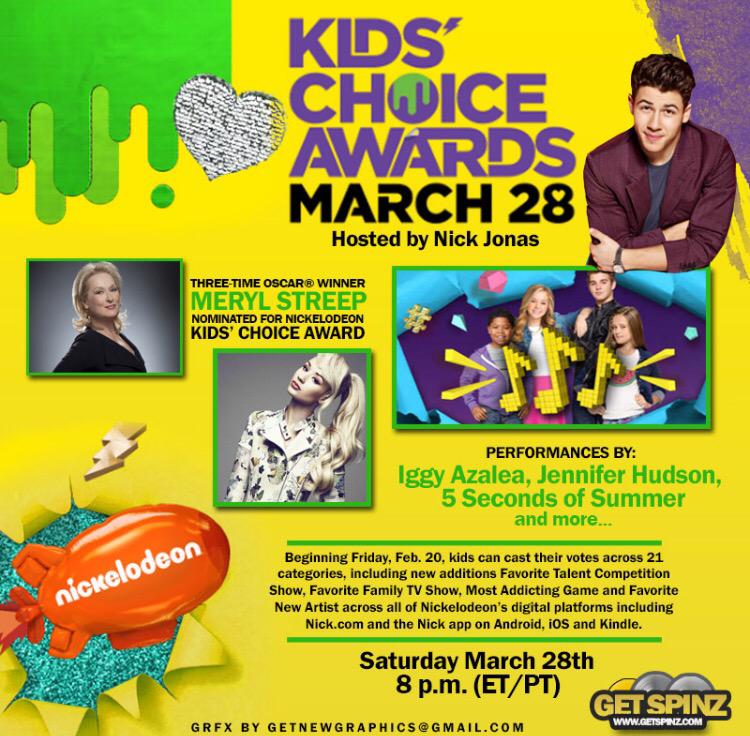 GetNewGraphics's tweet image. Promo Design for Nickelodeons 2015 Kid Choice Awards...
