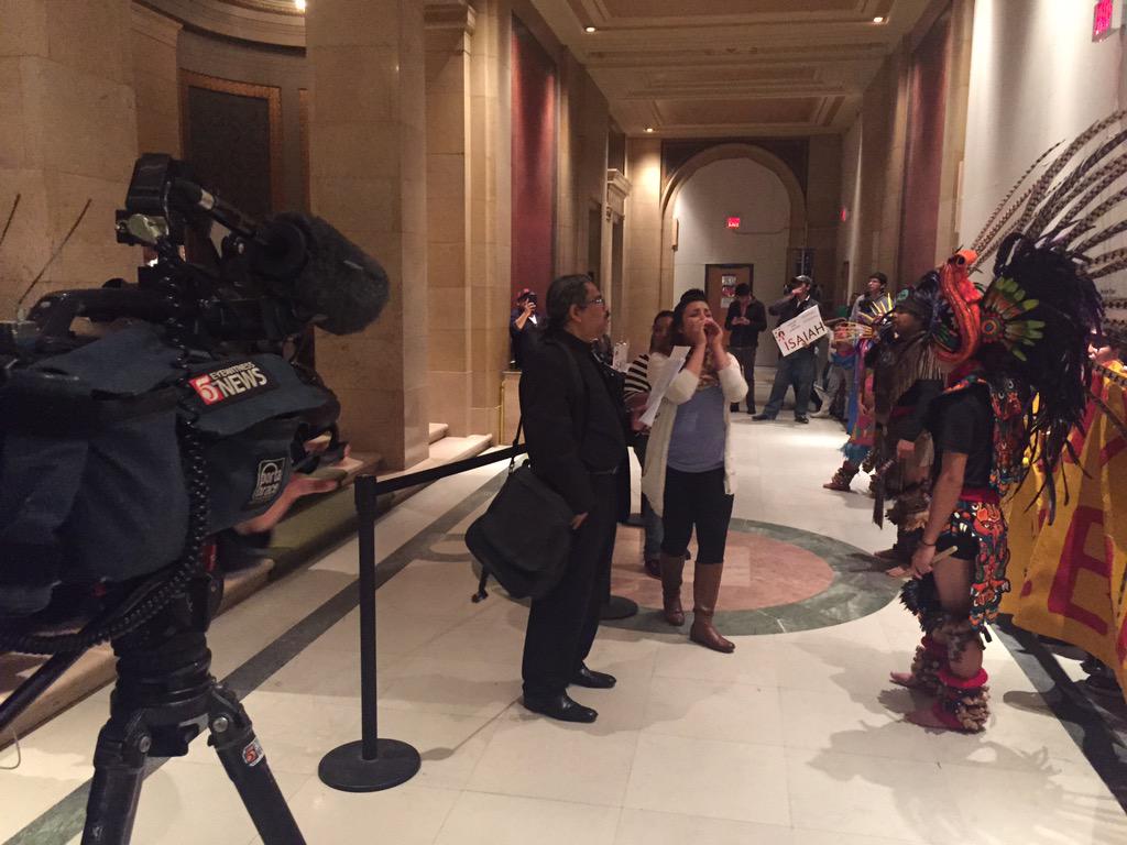 BAnderson319's tweet photo. Channel 5 here covering #driverslicense4all events as we will not stop saying #licensesNow #mnleg #SessionFailure http://t.co/Lj5ZkYm9E2