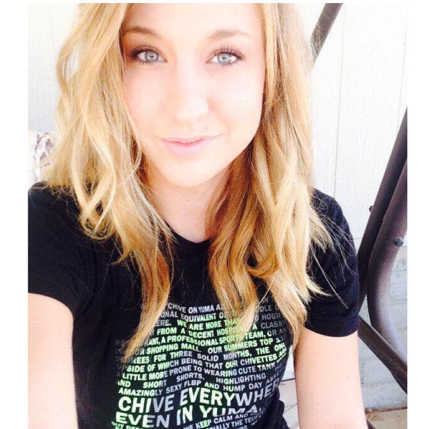 ChiveonYuma's tweet photo. YUP, these girls ARE as cute as they come esp #64, our local Chivette wearing our "Even in Yuma" shirt #ChiveNation http://t.co/Lv7cQTxDIH