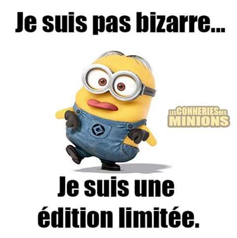 ArSorserez's tweet image. Je suis pas bizarre, je suis une édition limitée. #MinionsPasion #Minions #NotStrange #LimitedEdition #DontBeJealous