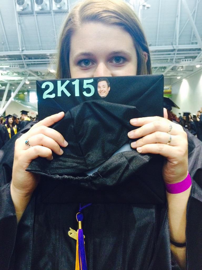 EmersonCollege's tweet photo. RT @chelsea__stuart: Thanks @jimmyfallon for supporting me today as I graduated from @EmersonCollege!!! http://t.co/KfSsFJknA0