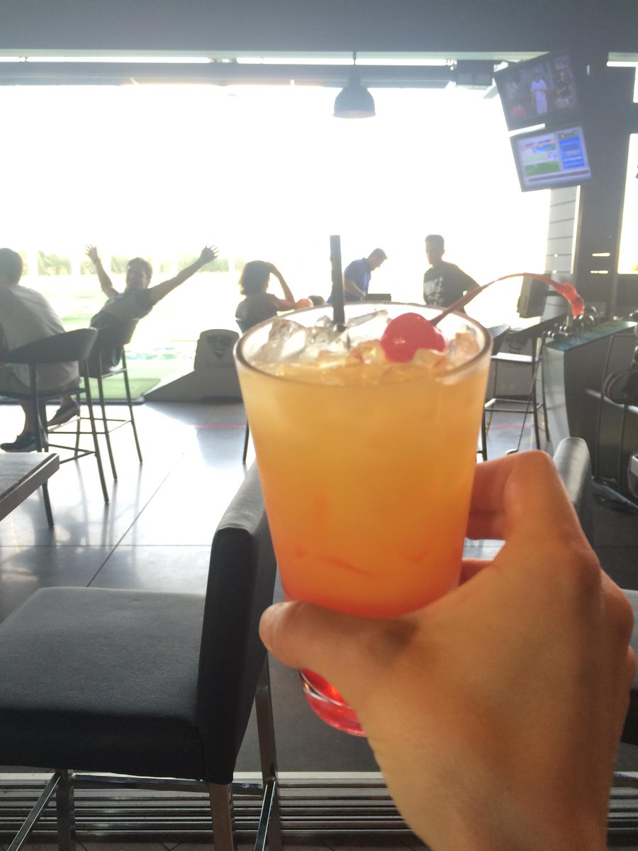 TopgolfColony's tweet photo. Thirsty already in this heat! Best. Monday. Ever! Sunny and high 80's, finally! #skipworkplaytopgolf #cocktails #golf http://t.co/Ha8xXAhmAL