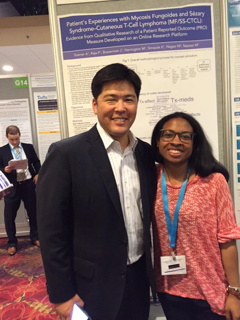 Sharing #CTCL patient experience #PRO research at #ISPORPhila with <a href="/actelion/">Actelion</a> Mitch &amp; <a href="/patientslikeme/">PatientsLikeMe</a> Auriell
