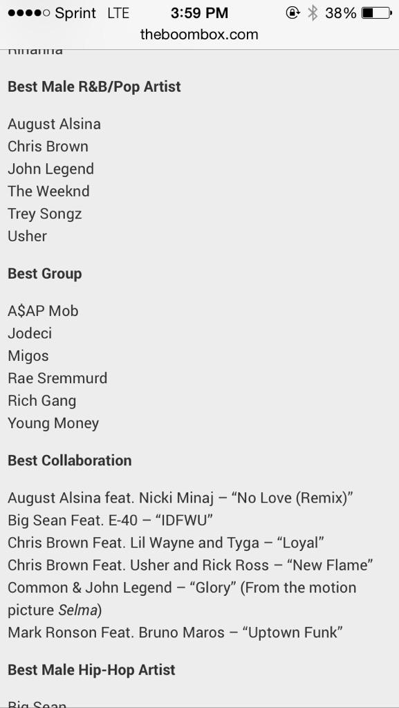 alisiamonae's tweet photo. @AugustAlsina nominated for two awards. 🙏🏽🙌🏽❤️ @BETAwards #BETAwards #SpamAugWithPositivity 💕 http://t.co/dJ26vs8g3W