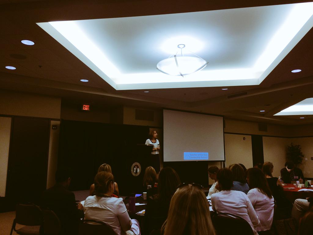 GeneinLetford's tweet photo. Learning how to 'Train Your Dragon' from Kim Tredick! Great advice for teachers and principals! #TOYSummit http://t.co/JLjvoJCD4A