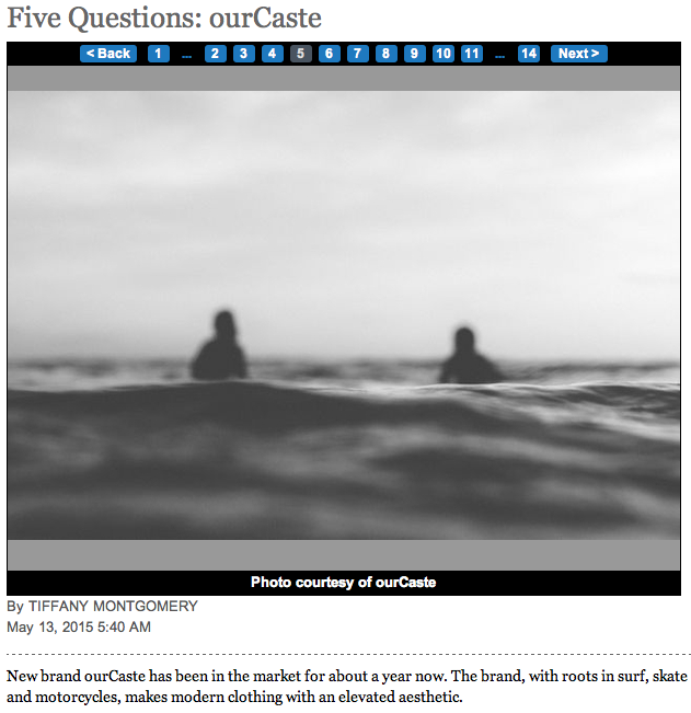 ourCaste's tweet photo. " 5 Questions by @ShopEatSurf ~ 051815 "
http://t.co/TyOERacN8k

#ourCaste #goodsforlife http://t.co/TCwDt26sJO
