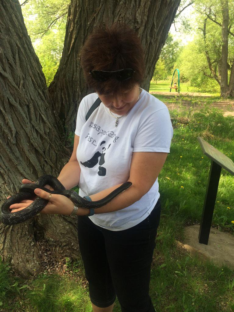 JudyPuritt's tweet image. What a privilege to hold Willow. Great #interactiveprogram #blackratsnake #thousandislands #nationalparks #snake