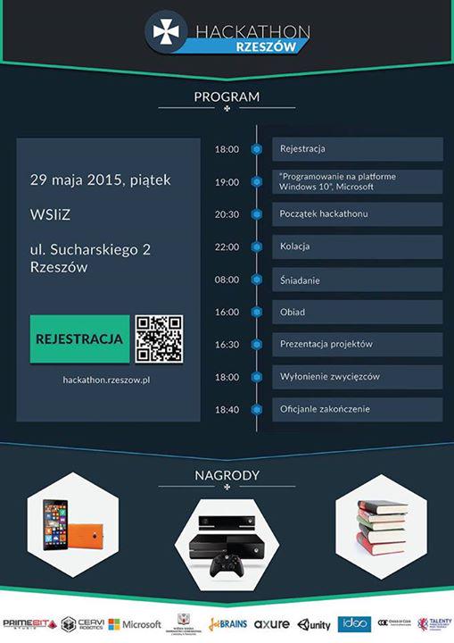 hackRzeszow's tweet photo. Już niedługo! Największy #hackathon w południowej-wschodniej Polsce! Mnóstwo nagród do wygrania!
#hackRz #hackRz2015 http://t.co/AJUqyIcwag