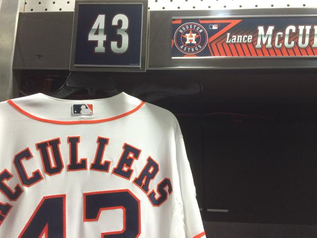 Houston Astros on X: Number 43, Lance McCullers. #Astros home jersey ready  for its MLB debut.  / X