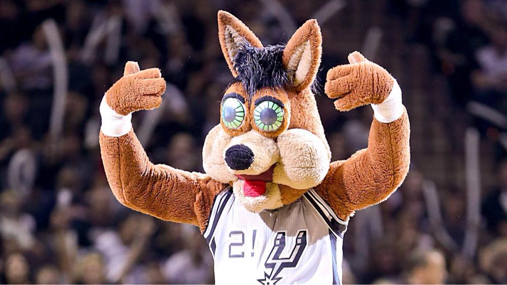 O Coiote, mascote do San Antonio Spurs.