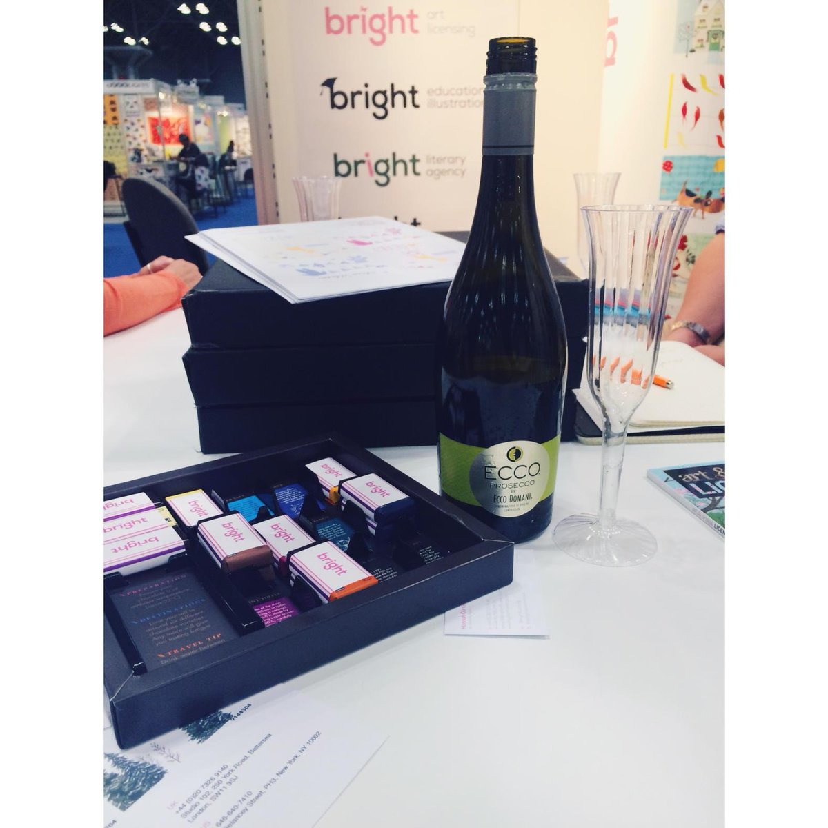 BrightLicensing's tweet photo. Happy hour is underway at @surtex! Stop by the Bright stand at booth 533! #surtex2015 #surtex http://t.co/NoqpasyrRw