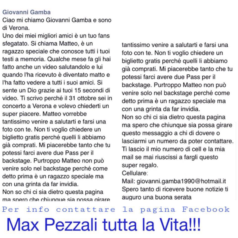 Ollyster's tweet photo. #ilsognodimatteo @MaxPezzali http://t.co/4TAQCNGBlK