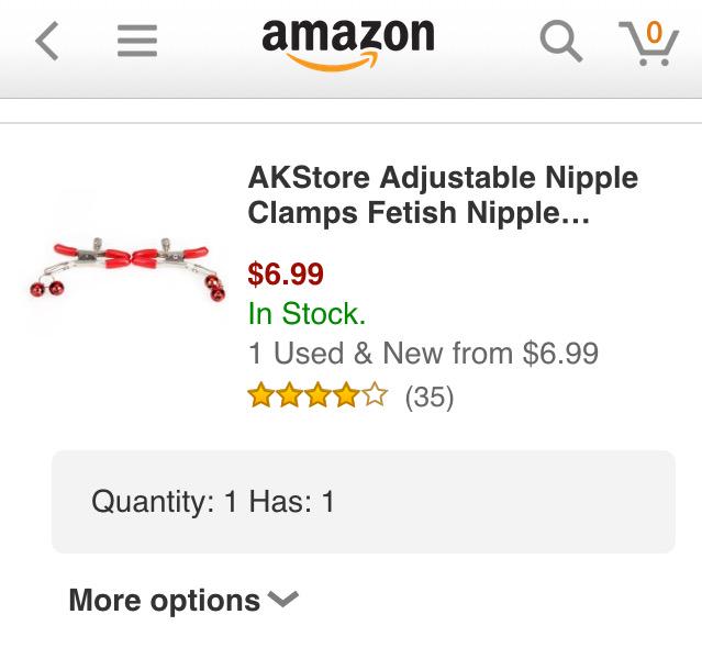 Yayyyy my nipple clamps are coming!!! http://t.co/dJEimioKwP