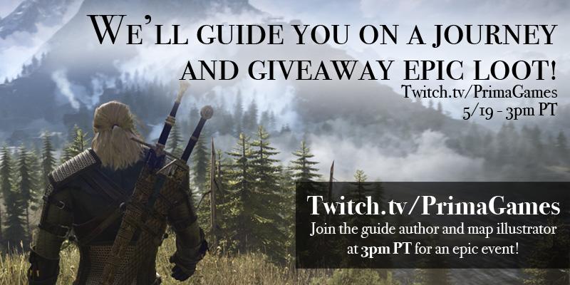 PrimaGames's tweet image. Exciting times! Tomorrow, watch Prima's @witchergame 3 Livestream w/ expert strategies and game &amp;amp; guide giveaways.