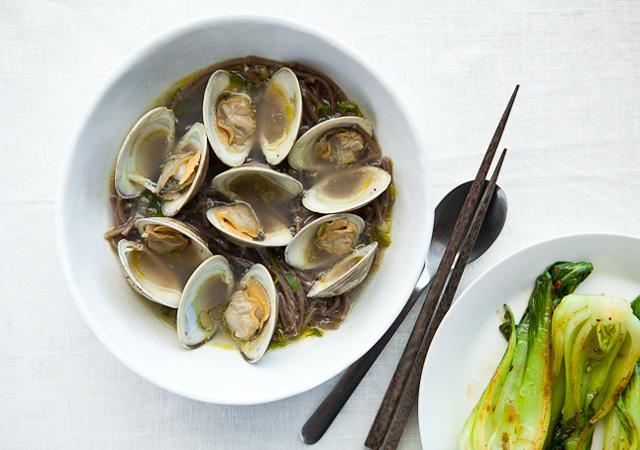 bonappetit's tweet photo. Steam your clams in sake, then drink what's left in the bottle http://t.co/mW8eyd43ch http://t.co/bywaEM2PMW