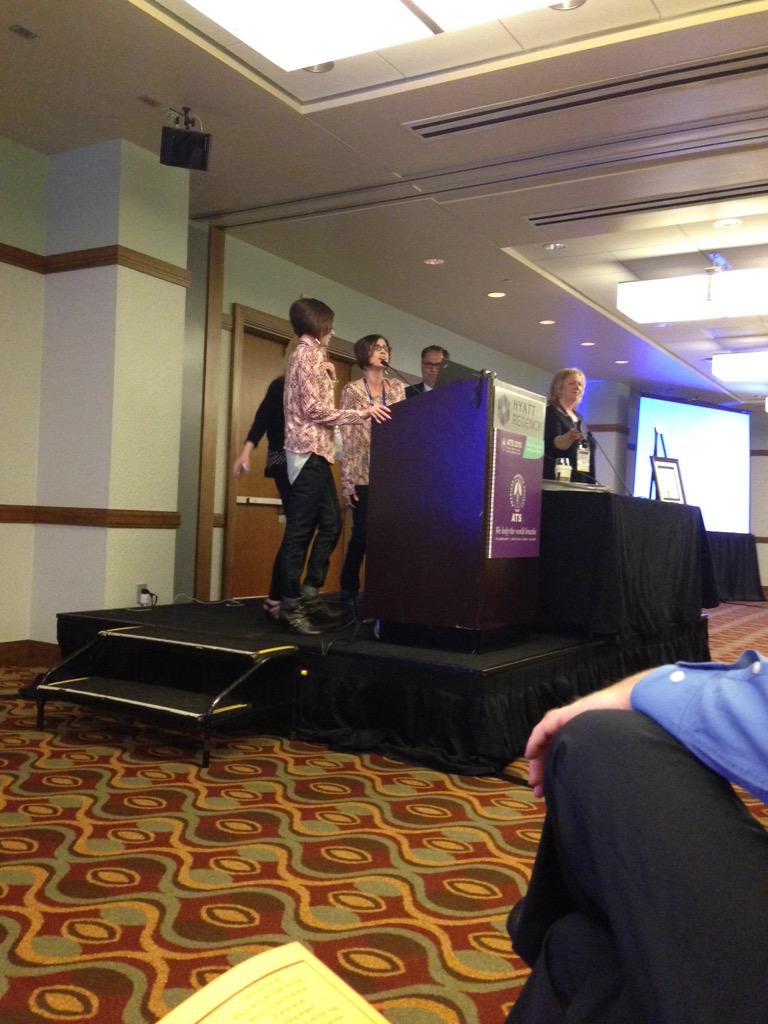 jhorowitzMD's tweet photo. A song and travel award presented by the HPS Network @ATS_RCMB #rcmb2015 #ats2015 http://t.co/IlrwHbZ395