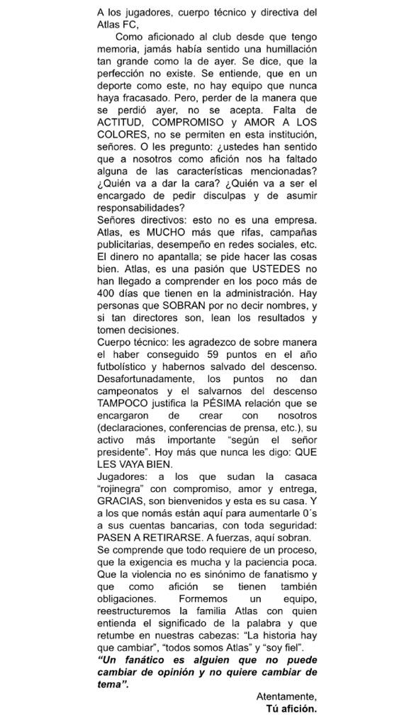 Amén. <a href="/GDLesdeATLAS/">GDL es de ATLAS</a> <a href="/GustavoGuzmanS/">Gustavo Guzman S.</a> <a href="/AtlasFC/">Atlas FC</a> <a href="/MundoAtlas/">Mundo Atlas</a> <a href="/NegroMedina_26/">Juan Carlos Medina A</a> <a href="/LaFamosaBarra51/">Barra 51</a>