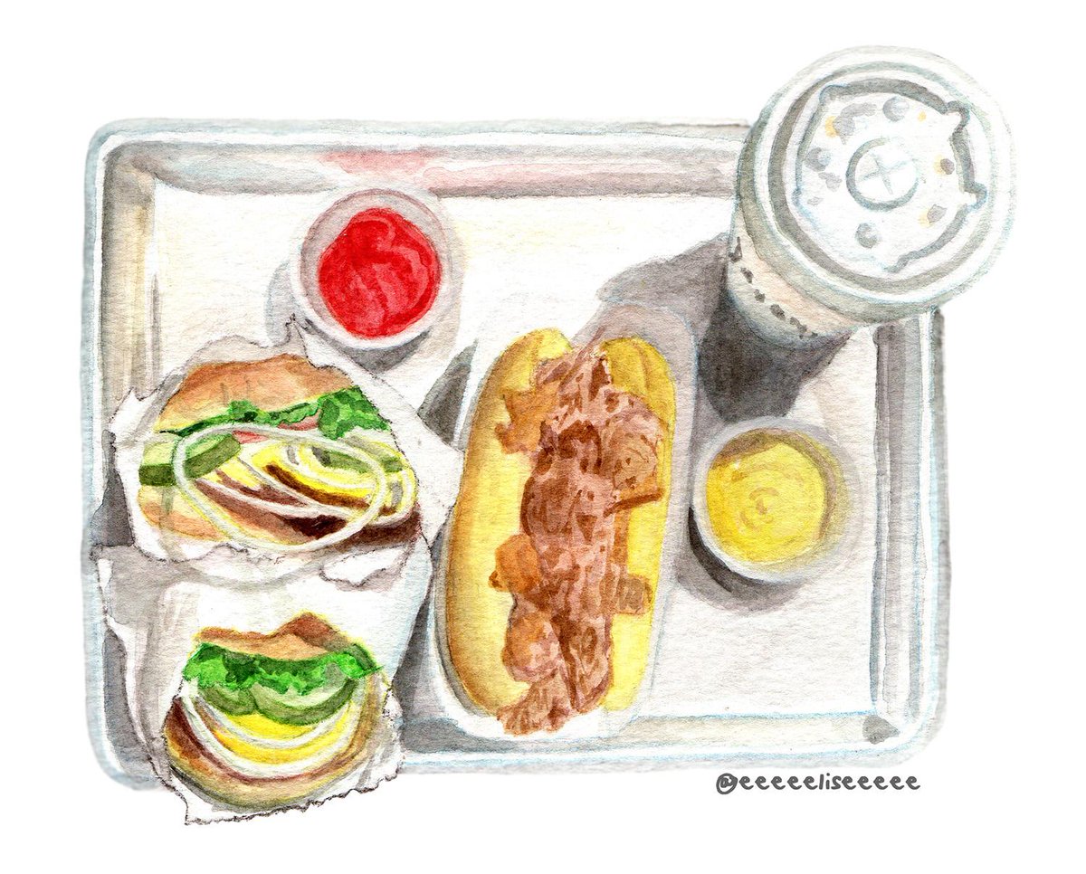 shakeshack's tweet photo. Good enough to eat. Artist Elise joins #ShackCreativeCommunity w/ watercolor strokes of Shack http://t.co/PmyVWGYFyJ http://t.co/4oUSpr8vcf