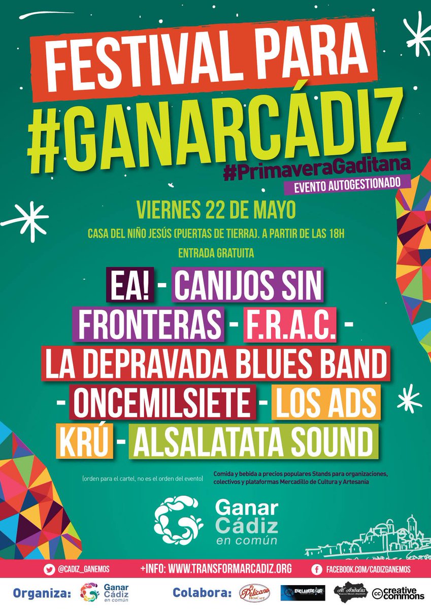 #PrimaveraGaditana #Festival #GanarCádiz @Cadiz_GANEMOS <a href="/martinvilap/">Martín Vila 🔻</a> <a href="/CanijosCSF/">CANIJOSsinFRONTERAS</a> <a href="/la11007crew/">11007</a> @adscrewrapcadiz
