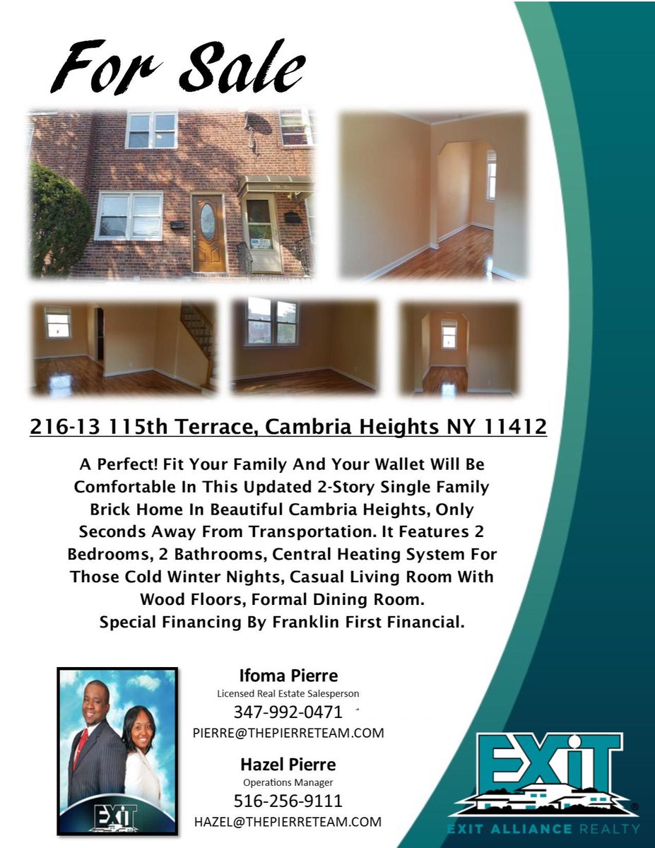 ExitAlliance's tweet photo. Comfortable One Family Brick Home for Sale! #ForSale #LOVEEXIT http://t.co/fruhMdTtgK