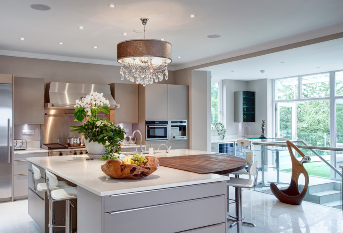 Elegant transitional kitchen in Belfast