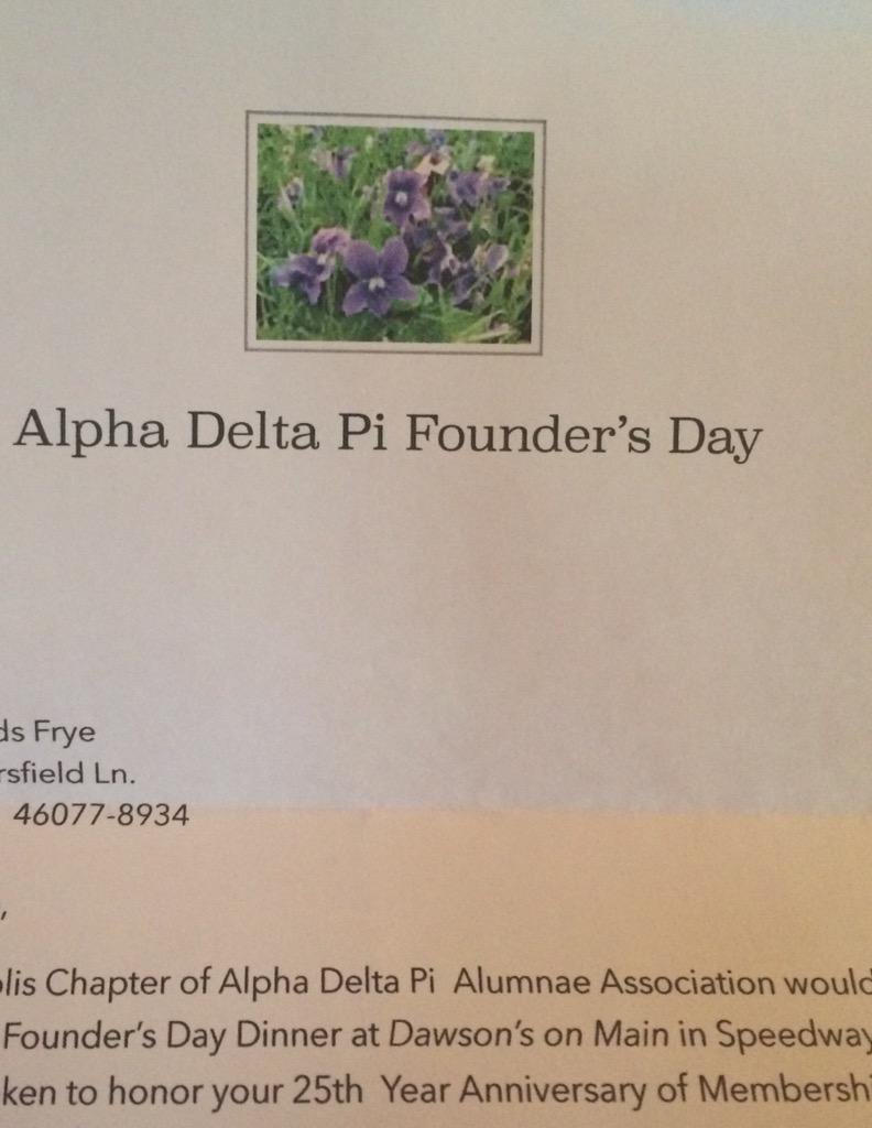 dfieldsfrye's tweet image. Geez, 25 years of being an @AlphaDeltaPi went by fast! Swore I just left @TROYUnews. #violets #firstandthefinest