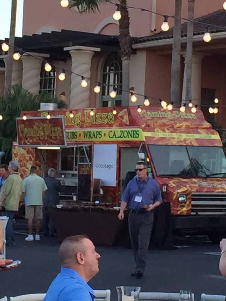 PamPguest's tweet image. It's an awesome food truck party.  Good job Genband.   #GBP15
