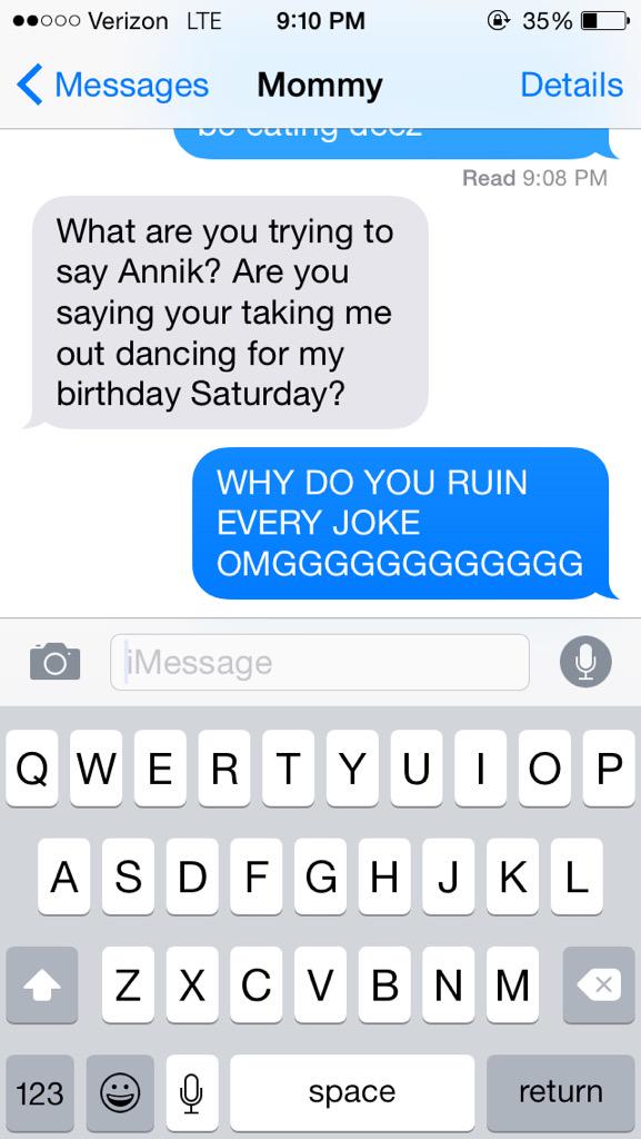 ASAPannik's tweet photo. my mother is the most annoying person in the world #didntgetem http://t.co/rGQCUu9WXL