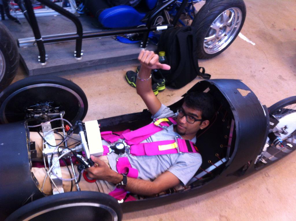 sandheepkumarvb's tweet photo. Sleipner is ready for #ecoshellmarathon! @Shell! Driver in the cockpit 🚗. Destination #Rotterdam #holland I'm coming! http://t.co/ft4DlZHro9
