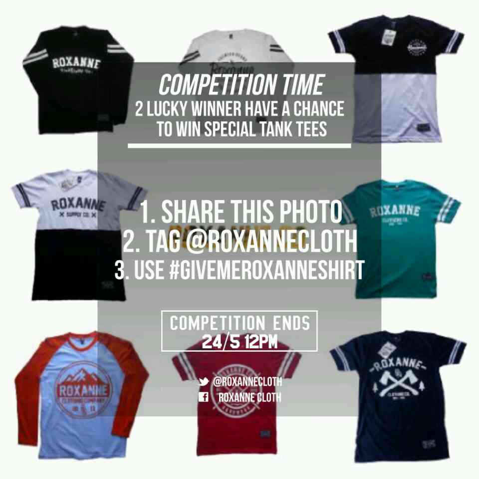 Buat tmn tmn yg mau ikutan kuis kita, Silahkan Follow Instagram kita di <a href="/roxannecloth/">ROXANNE CLOTHING CO.</a> , dan ikuti peraturanya