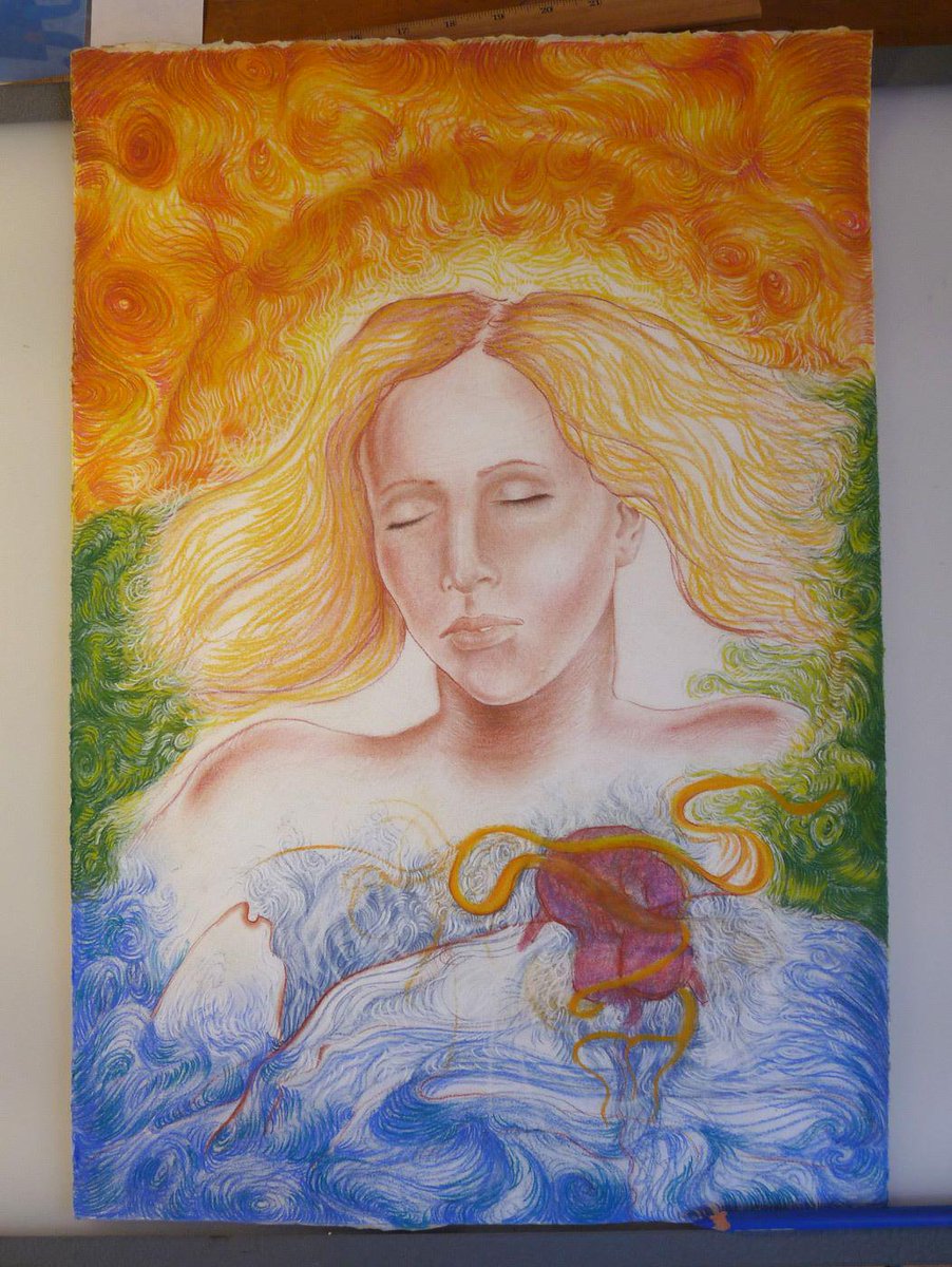 NickHelton2's tweet photo. "Heart Song" A work in progress. Pastel on paper
#oem #Psychedelic http://t.co/RKnmm64Iat