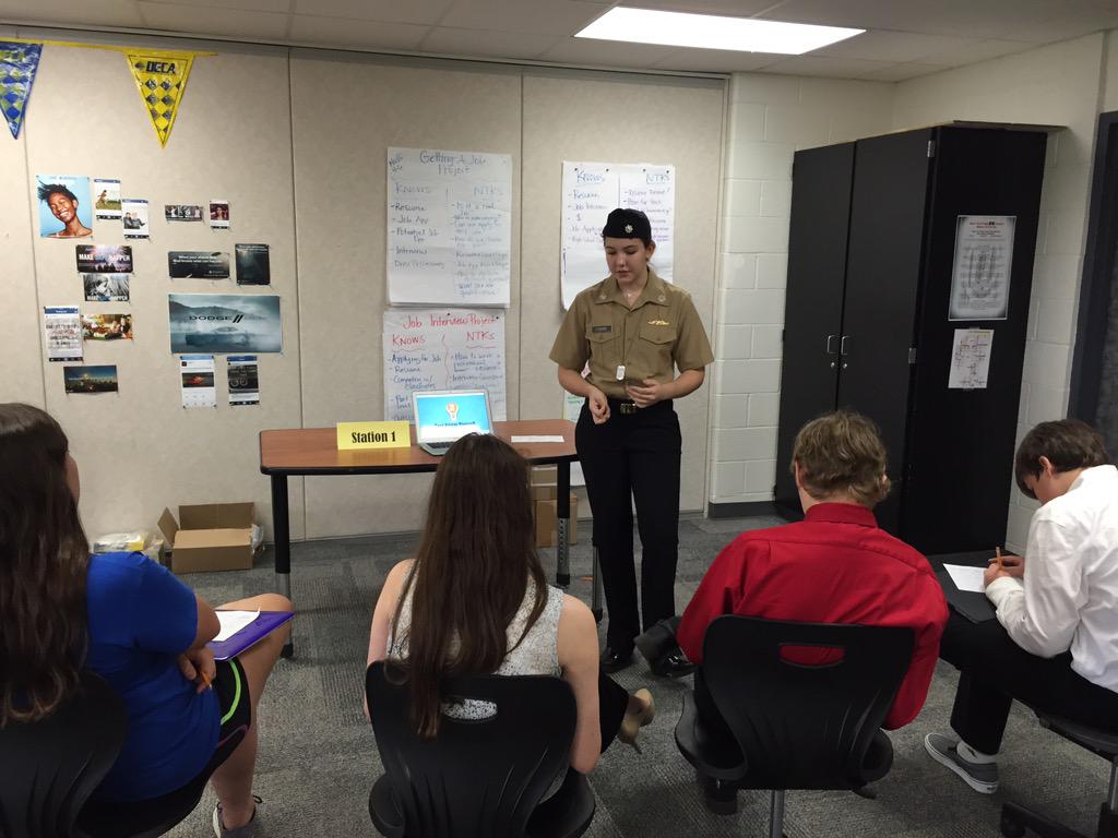 DECA_NTHC's tweet photo. Career Day @NewTechCoppell ! From nursing to fashion, we are sharing our passions through books, games, &amp; teaching! http://t.co/psO9s45NbR